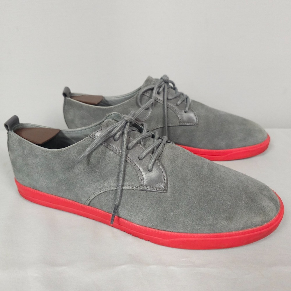 CLAE Ellington Shoes Men Size 11 Gray Suede Red Sole Casual Sneaker